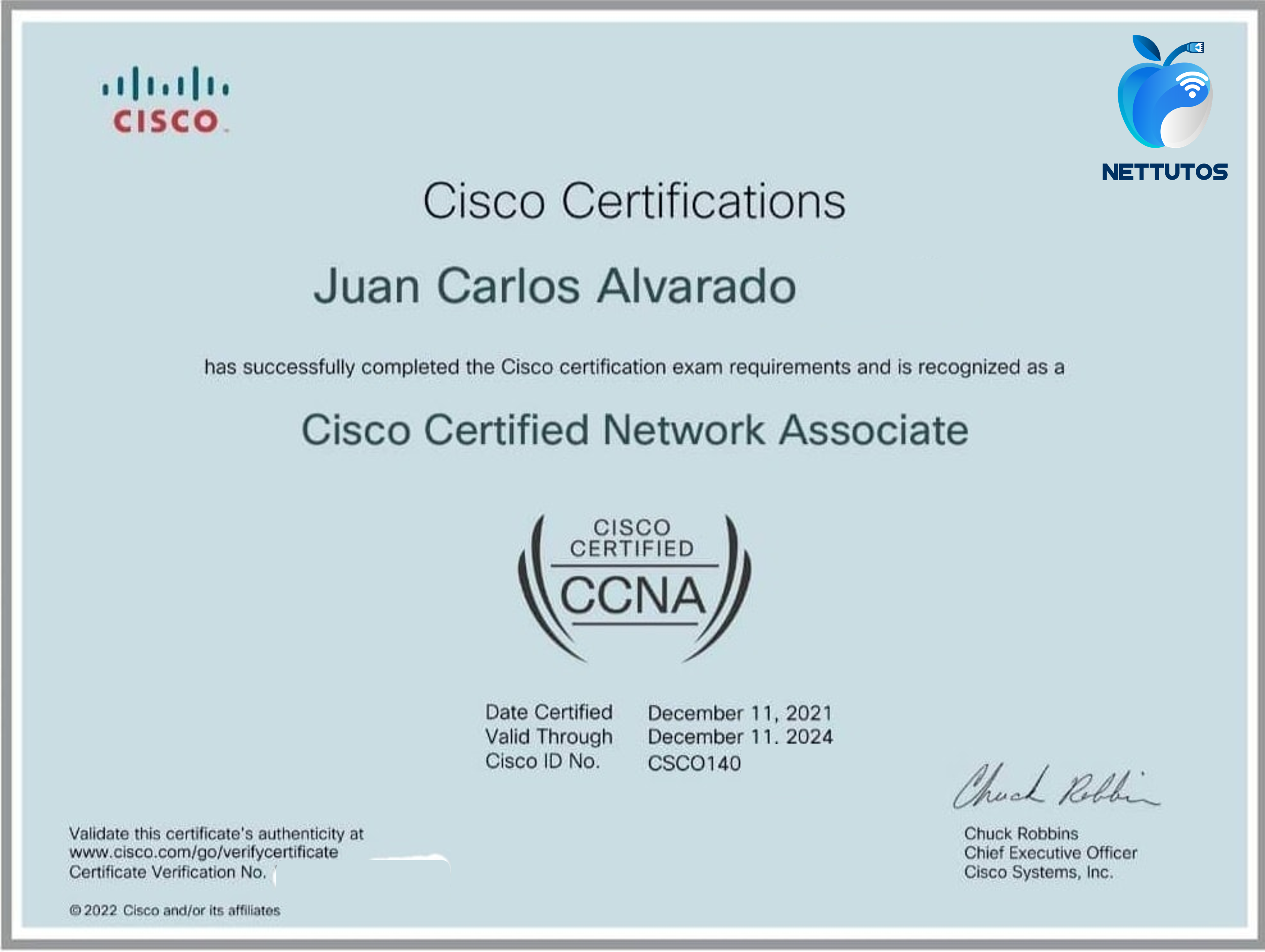 Certificado CCNA - Alumno 1
