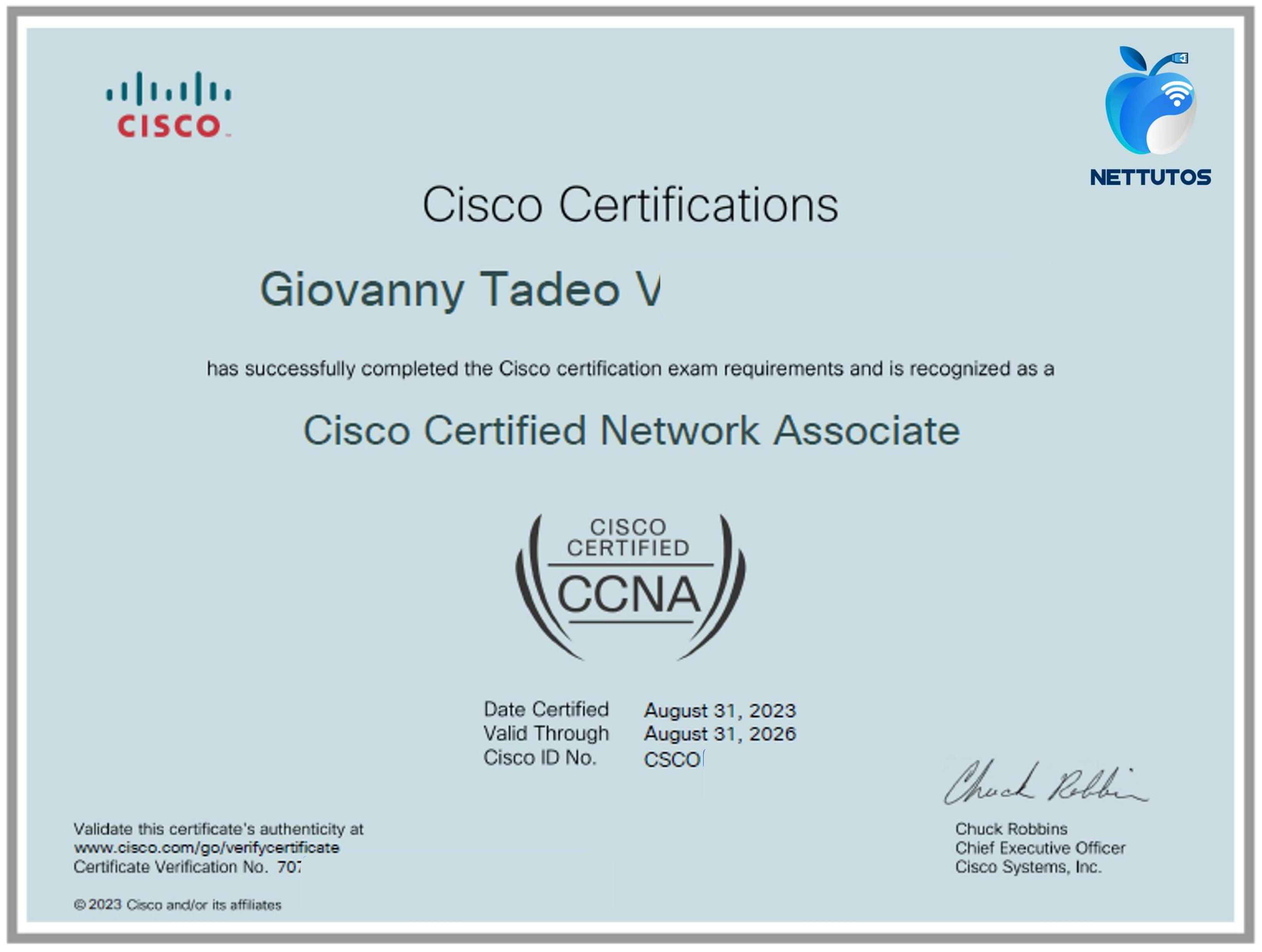 Certificado CCNA - Alumno 13
