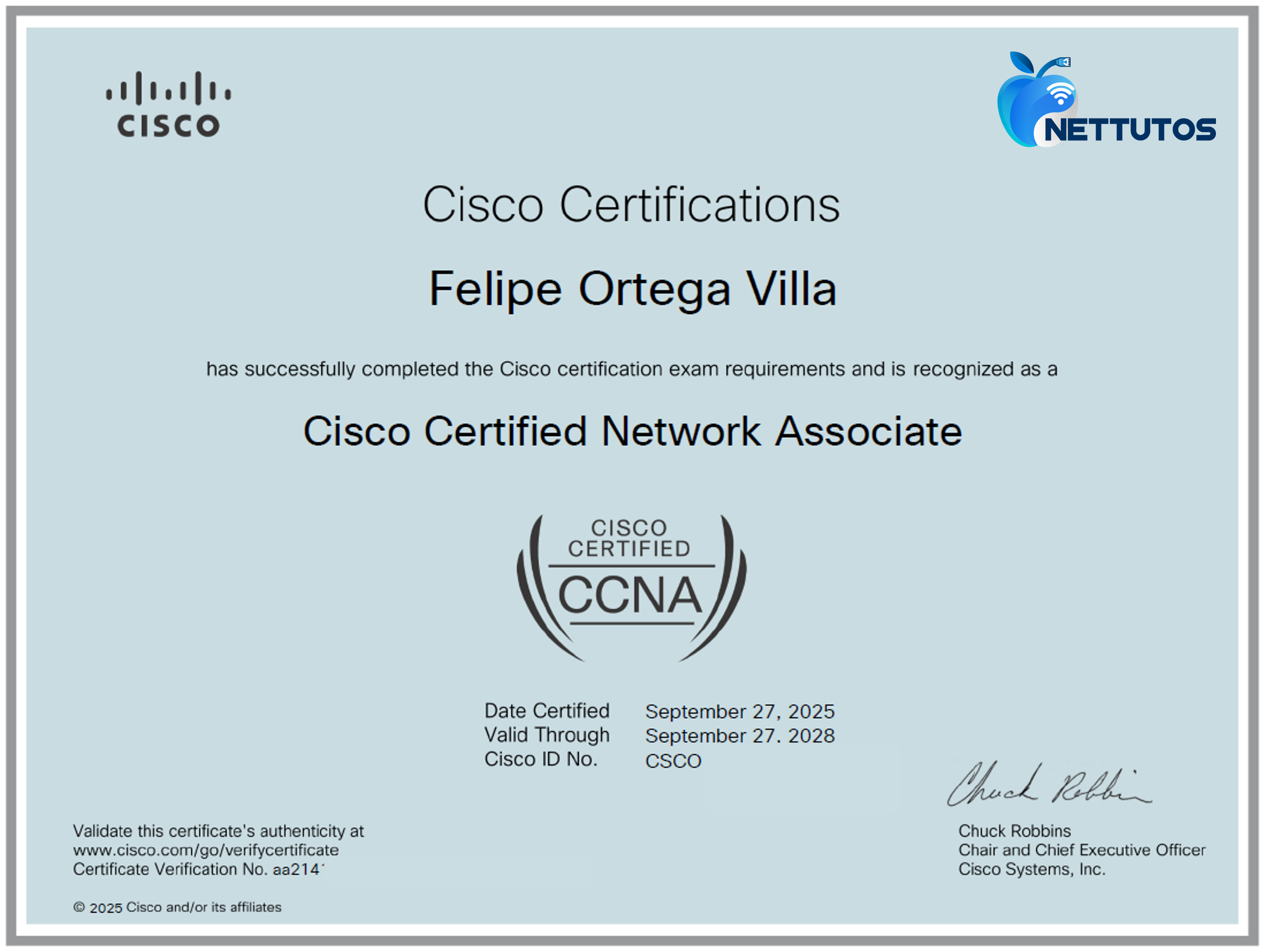 Certificado Fortinet - Alumno 20