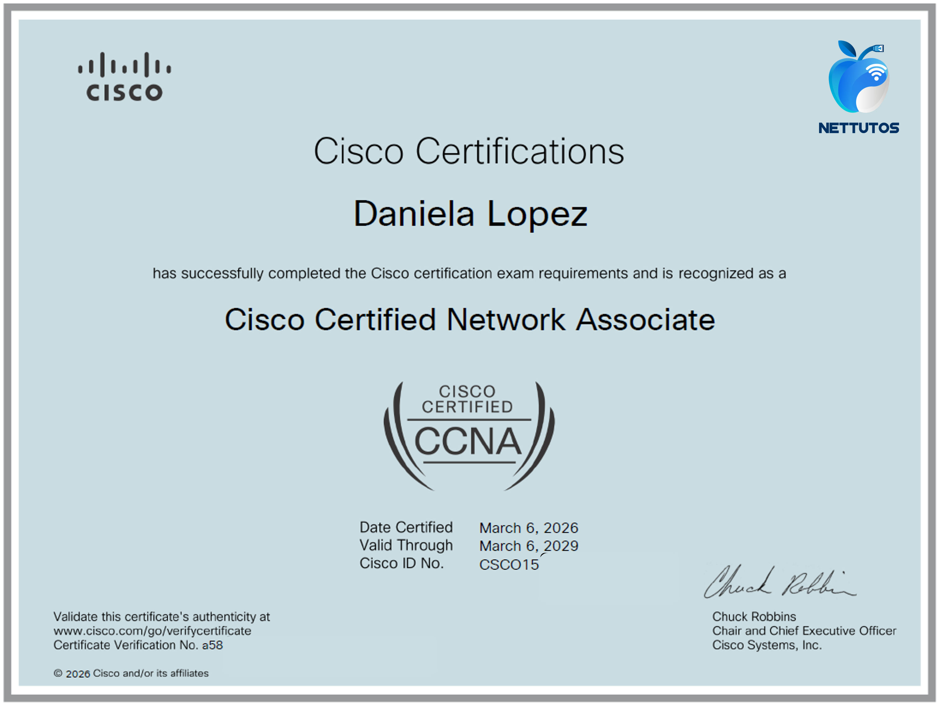Certificado CCNA - Alumno 22