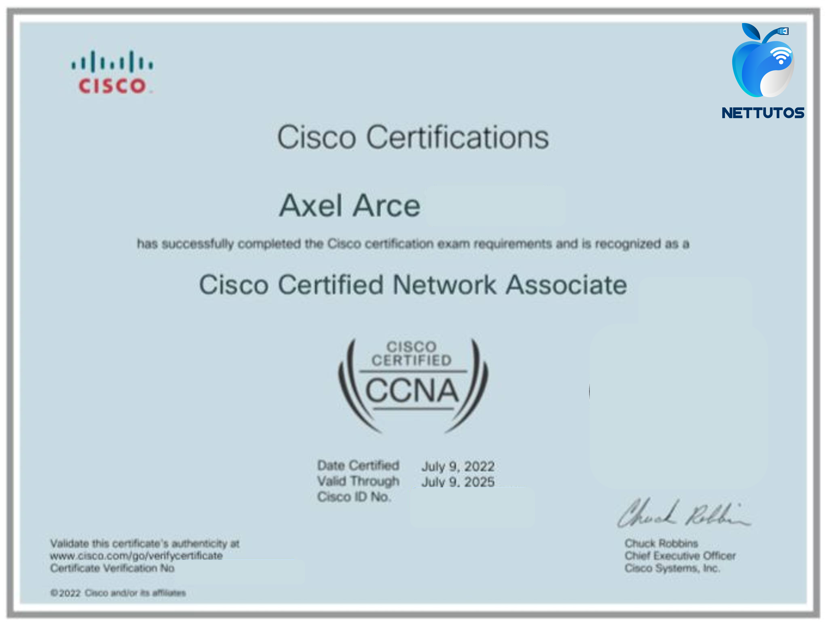 Certificado CCNA - Alumno 3