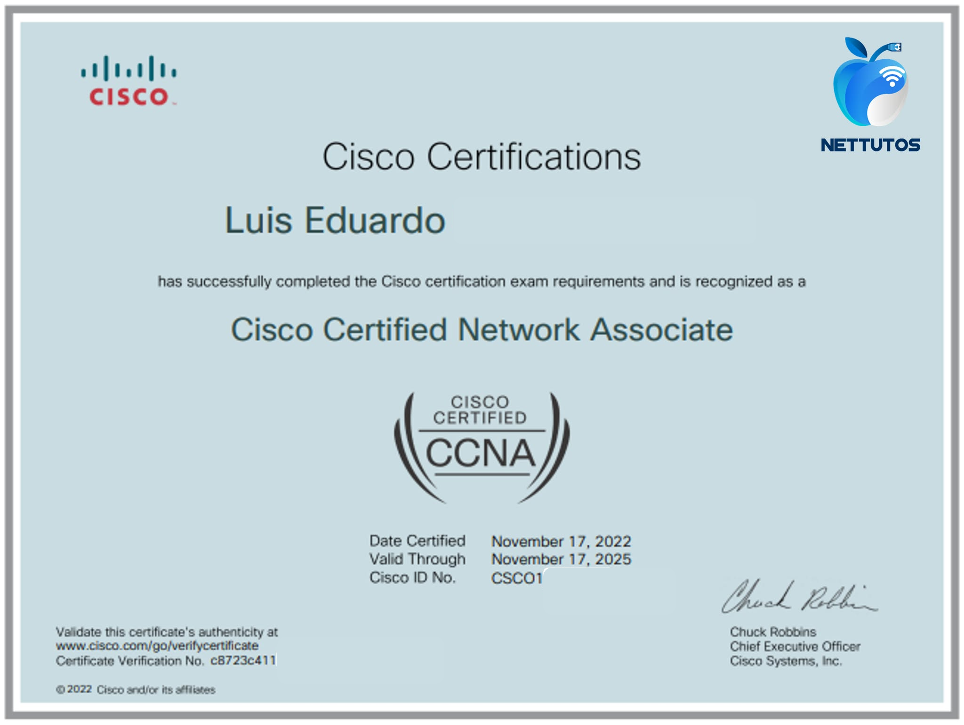Certificado CCNA - Alumno 5
